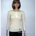 100% Women's Merino Wool White Sweater